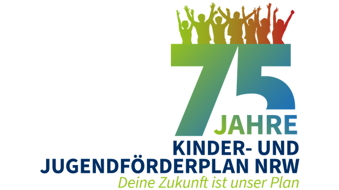 Logo 75 Jahre Kinder- und Jugendförderplan NRW